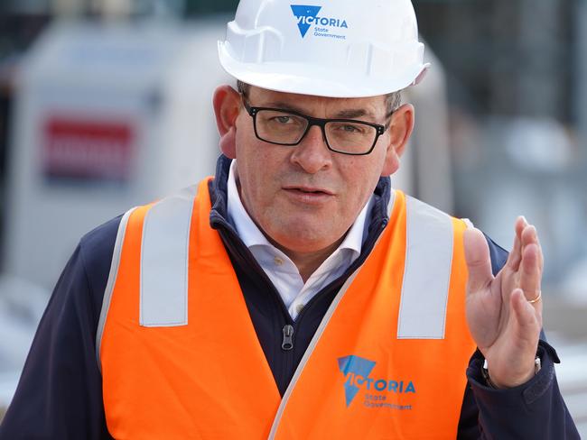 MELBOURNE, AUSTRALIA - NewsWire Photos AUGUST 21, 2022. Victorian Premier, Daniel Andrews gives a press conference at the site of the newly build Footscray Hospital.Picture: NCA NewsWire / Luis Enrique Ascui