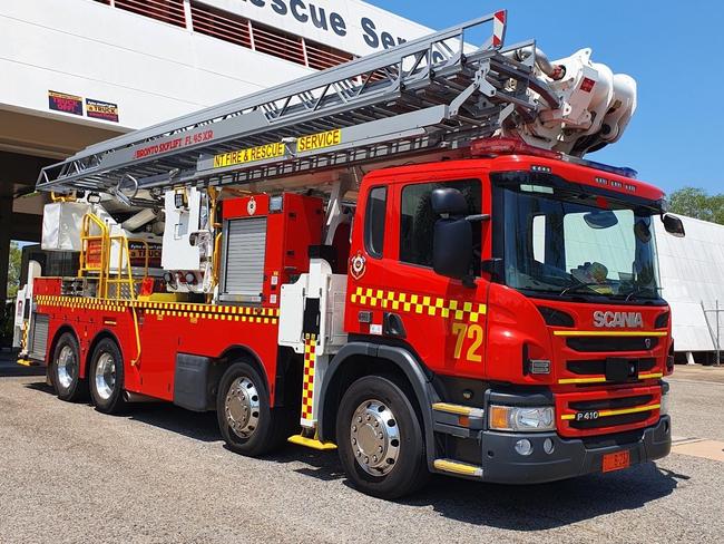 A Bronto operator said that without the truck fireys were “on the bones of our arse”. Picture: Supplied.