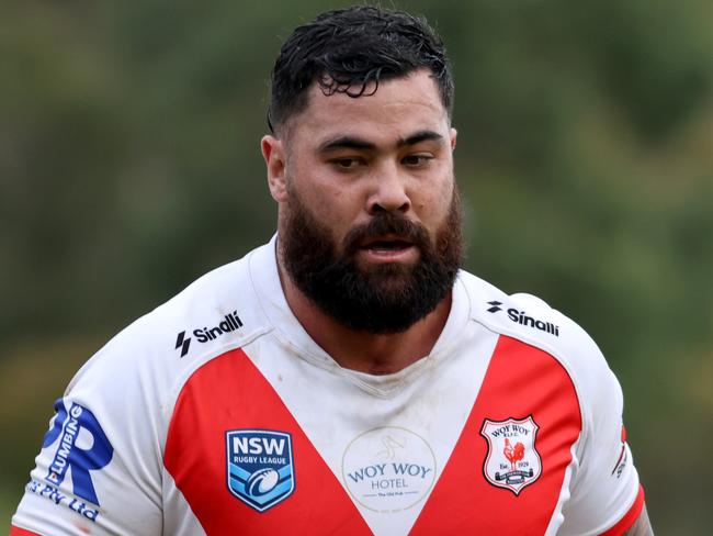 JULY 7, 2024: Way Woys Andrew Fifita during the NSW rugby league central Coast first grade game Woy Woy Roosters vs Toukley Hawks at at Darren Kennedy Oval in Noraville.Picture: Damian Shaw