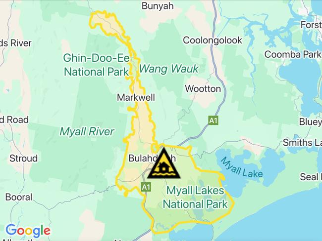 NSW floods: Suburbs at risk. Picture: Hazards Near Me NSW