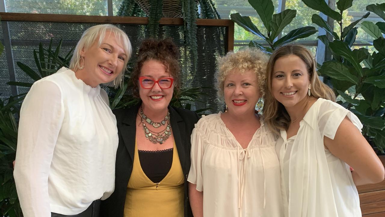 Leanne Shedlock, Narelle Cameron, Angela Fowler and Sharon Gorsman strike a pose at the Mayor's Luncheon.