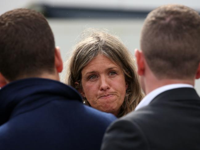 Sean McKinnon's older sibling Emmeline McKinnon outside court in Hamilton, NZ. Picture: Gary Ramage