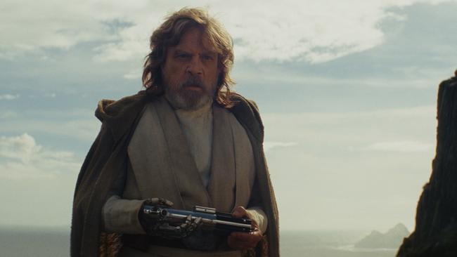 May the force be with you. Mark Hamil as Luke Skywalker in Star Wars: The Last Jedi.