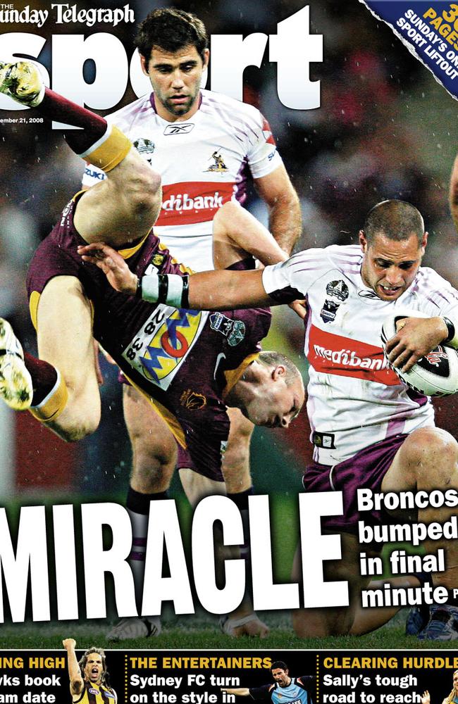 How The Sunday Telegraph saw the Broncos v Storm showdown.