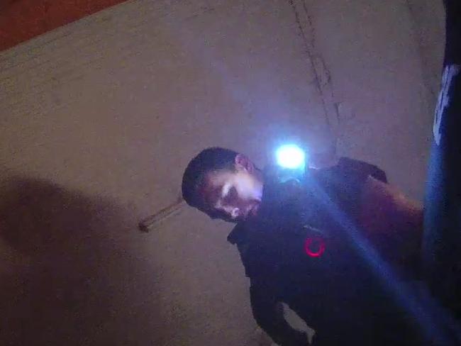 Police bodyworn camera worn by Constable Adam Eberl captures the moment his partner, Constable Zachary Rolfe, shoots Indigenous teenager Kumanjayi Walker. The video of the shooting has been played to a Darwin jury in Constable Rolfe's murder trial.