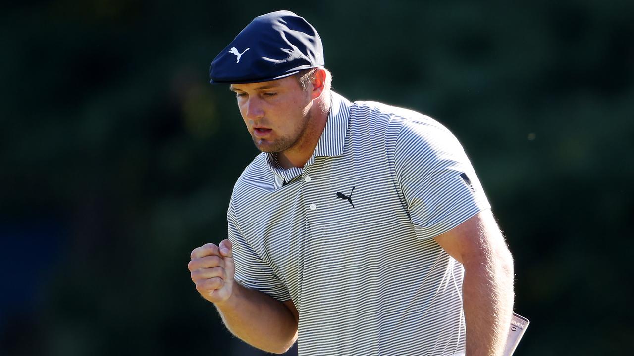 Bryson DeChambeau drained an eagle. (Photo by Jamie Squire/Getty Images)