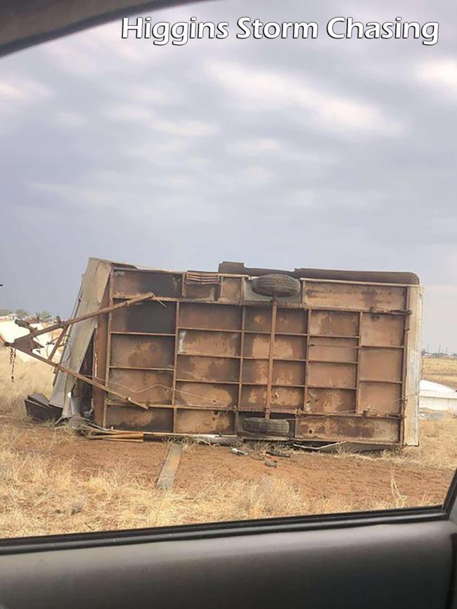 Storm damage at Winton in the state's far northwest. Picture: Higgins Storm Chasing