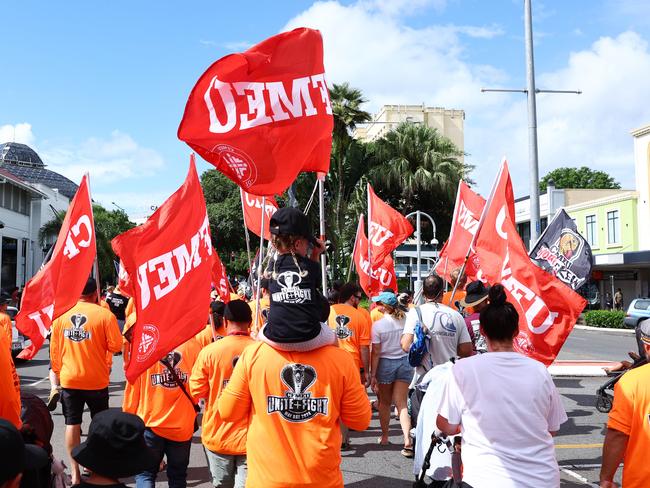 CFMEU marchers on Labour Day in Cairns