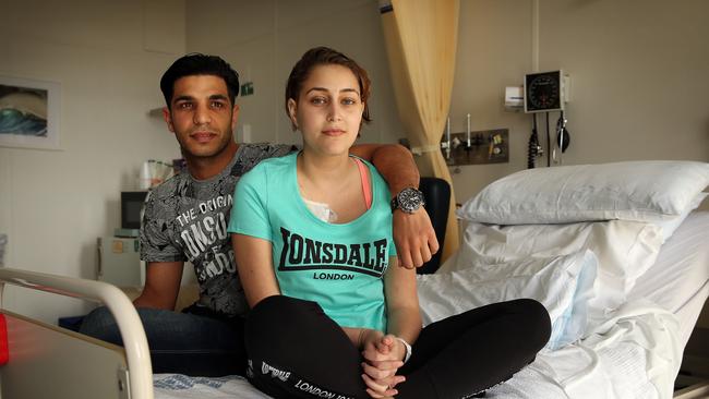 Billy Dib pictured with Sara in Prince of Wales Hospital / Picture: Sam Ruttyn
