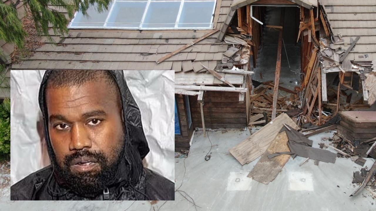 Kanye West and his ruined house.
