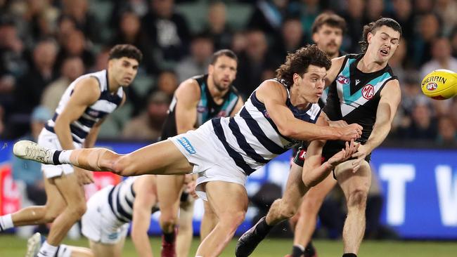 Shannon Neale could be the next man up to replace injured Tom Hawkins. Picture: Sarah Reed/AFL Photos via Getty Images