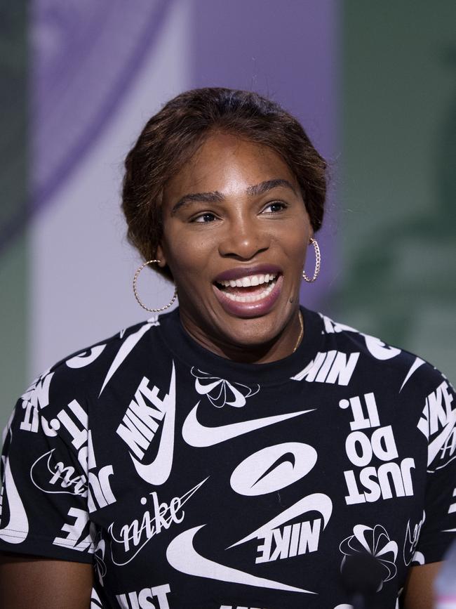 Serena Williams speaks during a press conference ahead of Wimbledon. Picture: AP