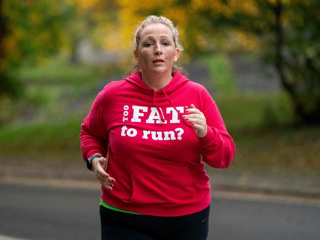 Julie Creffield, creator of the blog Too Fat to Run. Picture: AFP