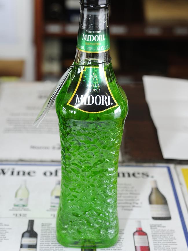 Nohra’s fingerprints were left on an empty bottle of liquor Midori.