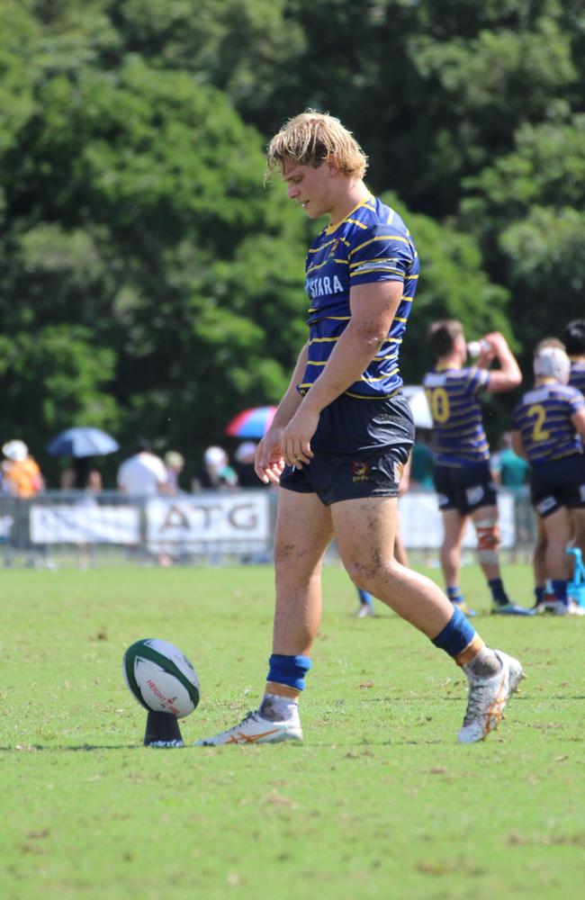 Frankie Goldsbrough. Colts 1 club rugby action between Easts and GPS. Saturday April 6, 2024.