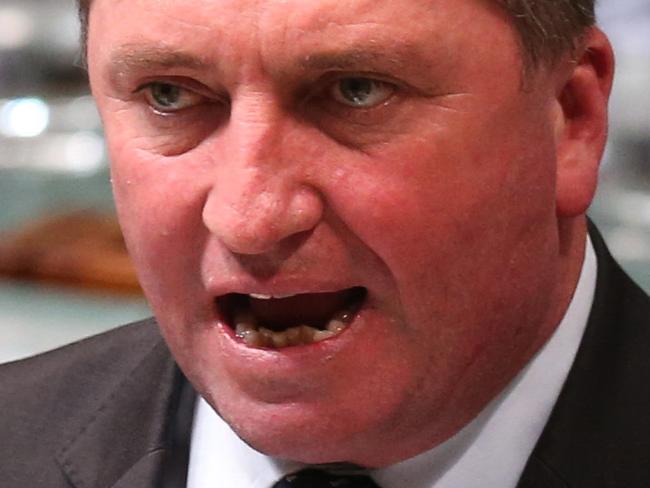 Barnaby Joyce in Question Time in the House of Representatives Chamber, Parliament House in Canberra. Picture Kym Smith