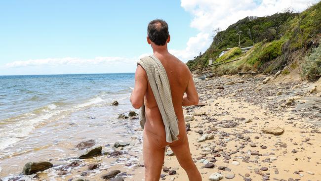 Naturist Michael James says including Sunnyside North beach in a paid parking pilot is “another attack” on those who enjoy the clothing optional beach. Picture: Ian Currie