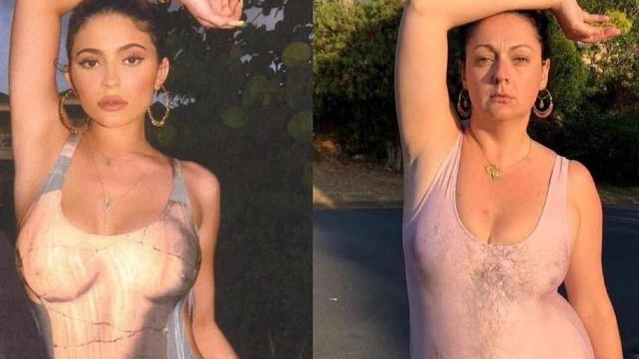 The Aussie comedian is known for re-creating celebrity snaps. Picture: Instagram