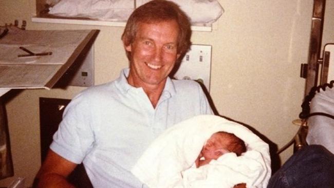 Bill Gates holds newborn Matt