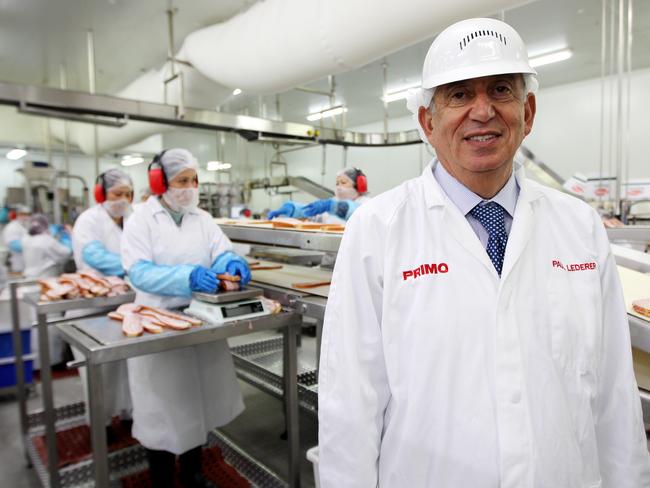 Western Sydney tycoons. Paul Lederer runs Primo Smallgoods at Chullora. The company started up in 1985 and has since set up meat processing plants in 3 other states.