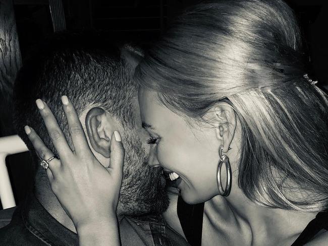 Samantha Jade confirms her engagement to Pat Handlin through social media. Picture: Instagram