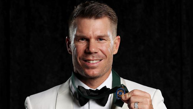 David Warner with his third AB Medal. Picture: Graham Denholm/Getty