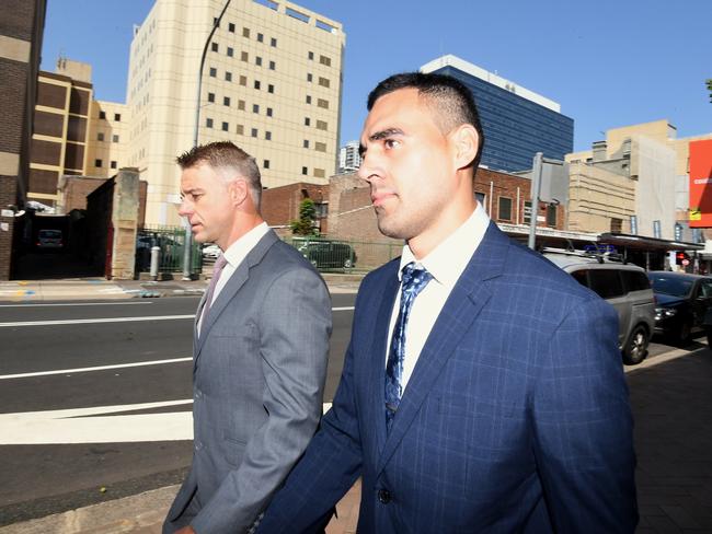 Penrith Panthers utility Tyrone May leaves Parramatta Local Court. Picture: AAP/Peter Rae