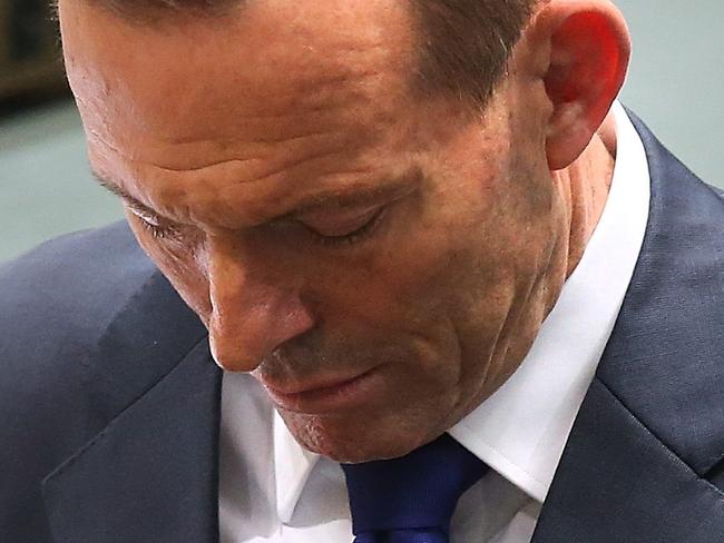 PM Tony Abbott in Question Time in the House of Representatives Chamber, Parliament House in Canberra. pic Kym Smith