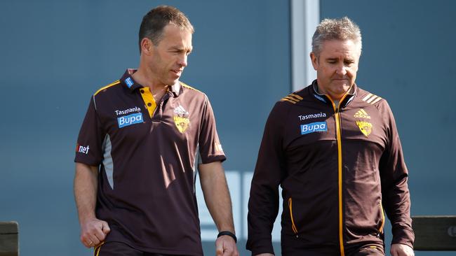 Former Hawthorn coaches Alastair Clarkson and Chris Fagan have denied claims against them. Picture: Michael Willson/AFL Media