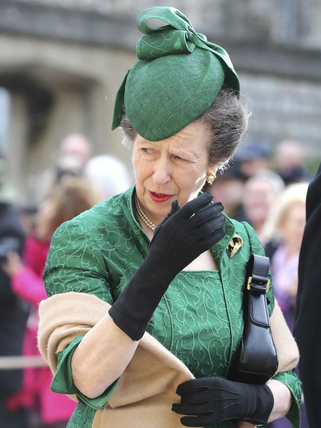 Britain's Princess Anne arrives ahead of the wedding. Picture: AP