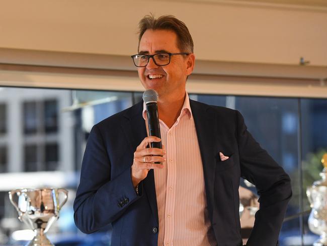 Racing Victoria CEO Andrew Jones during The Festival of Racing Launch at Port Melbourne Yacht Club on February 06, 2024 in Melbourne, Australia. (Photo by Pat Scala/Racing Photos via Getty Images)