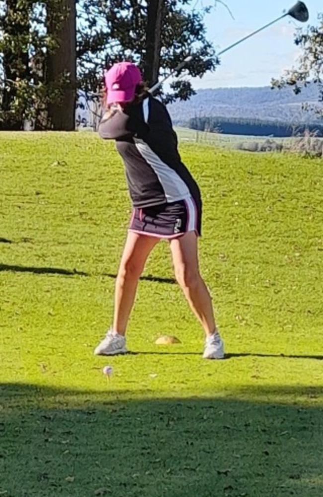 Greens Beach woman Karen Quillerat indulging her love of golf. Picture: Supplied