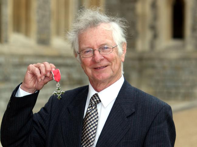 WINDSOR, ENGLAND - OCTOBER 05: Dr. Frank Duckworth poses after he was made a Member of the British Empire (MBE) by the Princess Royal during the investiture ceremony at Windsor Castle on October 5, 2010 in Windsor, England. King George V founded the order chivalry in 1917. (Photo by Steve Parsons - WPA Pool/Getty Images)