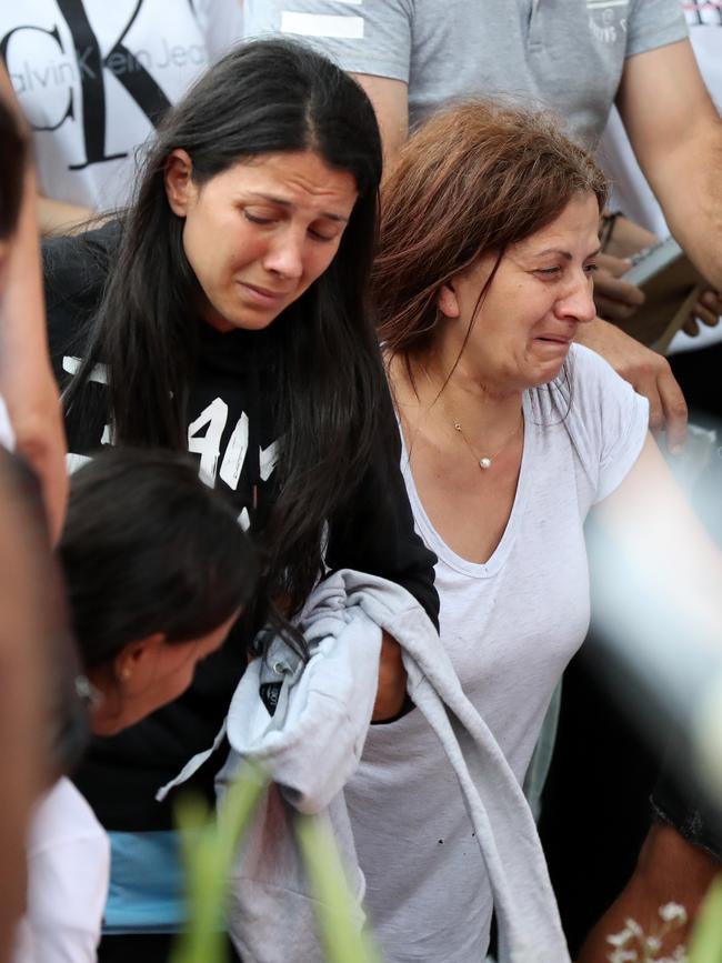 Mrs Abdallah with family and friends on Monday. Picture: Jonathan Ng