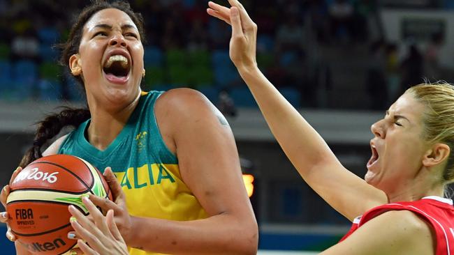 Liz Cambage was the dominant force in Australia’s disappointing Rio Olympic campaign. Picture: AFP