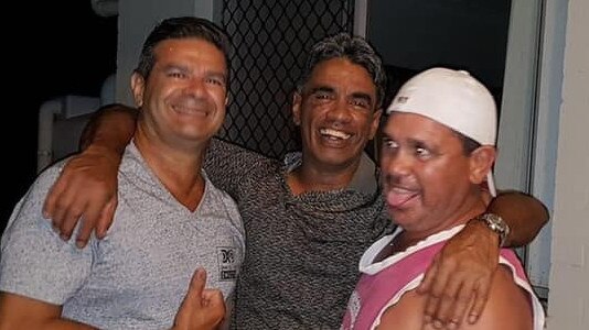 Cecil Iselin (centre) with loved ones.