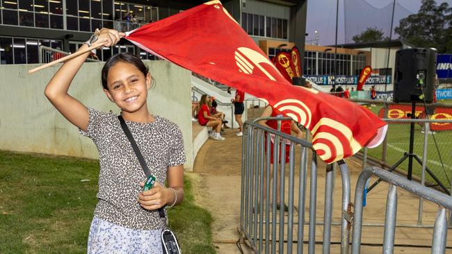 Fans at the Gold Coast Suns v Western Bulldogs 2025 AFL match at TIO Stadium. Picture: Pema Tamang Pakhrin