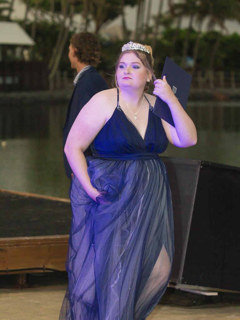 Shelby Larson among the arrivals at the Southport State High school formal held at Sea World. Picture: Glenn Campbell