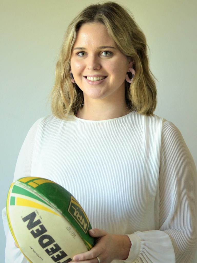 A HIT AND A MISS: Emily Clooney is the sports reporter for the Warwick Daily News and she loves a bit of footy!