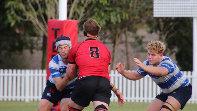 GPS First XV action between Gregory Terrace and Nudgee College. Photo credit: Megan Condon.