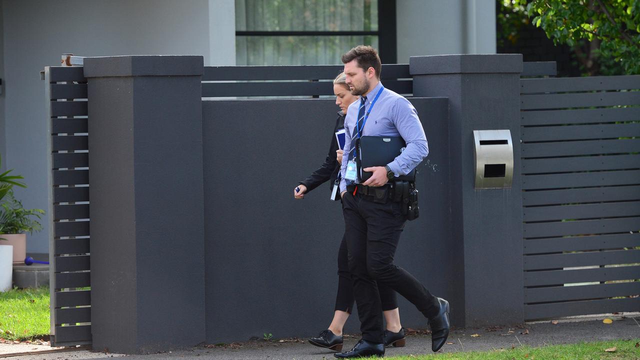 Detectives investigate an aggravated burglary in Brighton earlier this year. Picture: Nicki Connolly