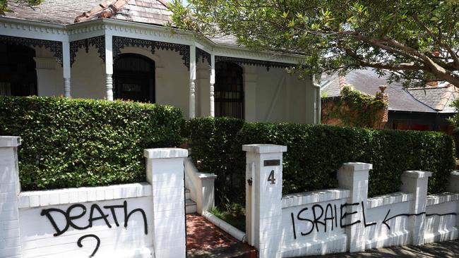 Part of the anti-Semitic attack in Sydney’s eastern suburbs this week. The suburb of Woollahra has a high Jewish population. Picture: Rohan Kelly