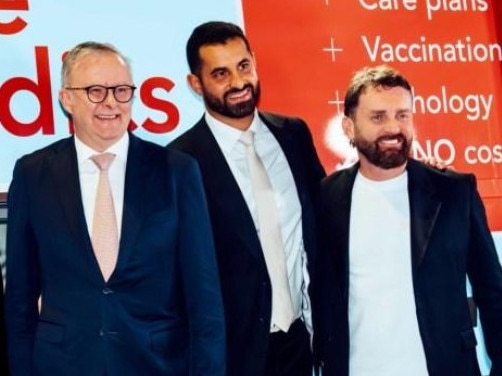 Qantas Group Executive Andrew Parker (right) would personally handle Anthony Albanese's flight upgrades. Picture: LinkedIn