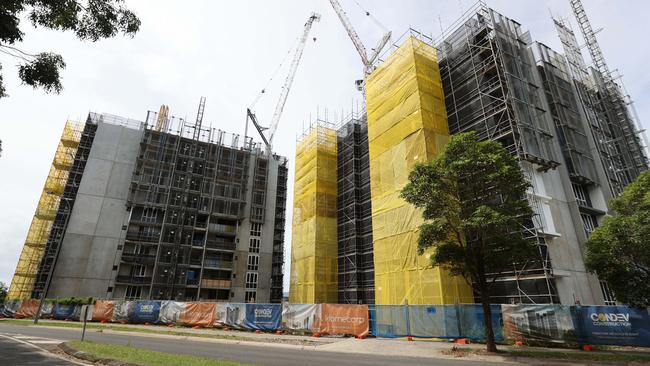 A Condev building site on the Gold Coast back in March. Picture: Nigel Hallett