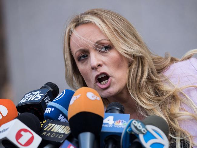 Donald Trump is facing criminal charges over “hush money” his former lawyer paid porn star Stormy Daniels over their alleged affair. Picture: AFP/Getty Images