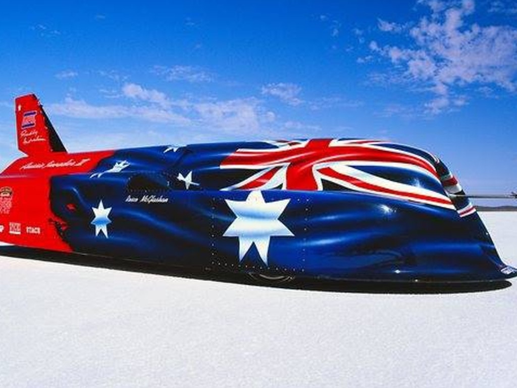 1993 Aussie Invader III Jet Car, which is now on display at Gosford Classic Car Museum. Picture: Gosford Classic Car Museum