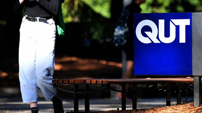 BRISBANE, AUSTRALIA - NCA NewsWire Photos AUGUST, 05, 2020.A QUT university student is seen on campus in Brisbane. Students face losing their concession fares because Translink loophole doesn't grant cheaper fares to external students.Picture: NCA NewsWire/Dan Peled