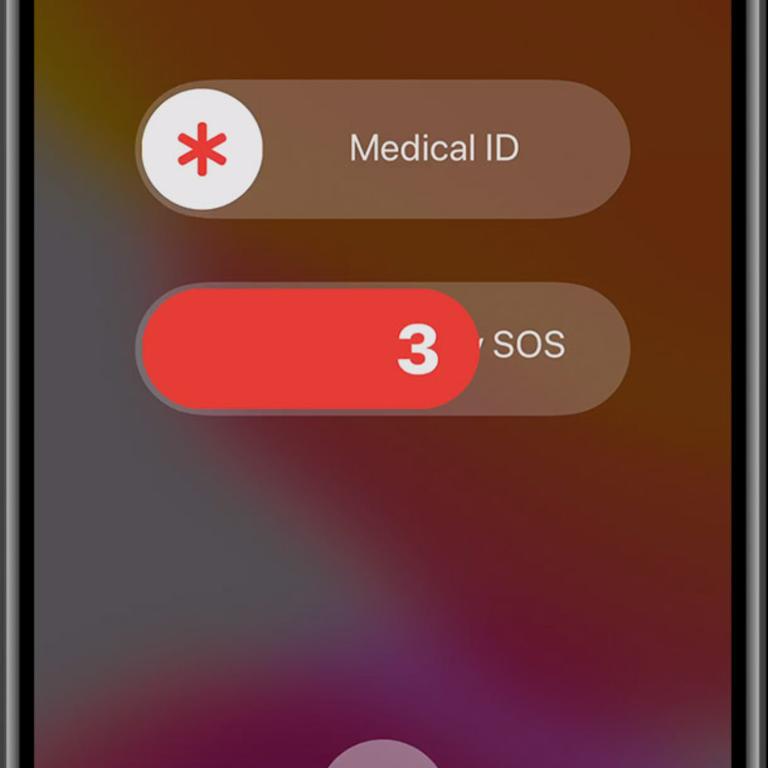 The Medical ID with emergency contacts will show up above the emergency call switch.