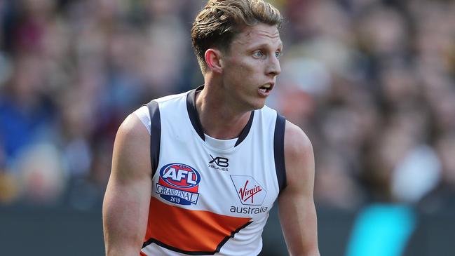 Lachie Whitfield in action during the Grand Final loss to Richmond. Picture: Michael Klein