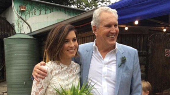 Missy Higgins on her wedding day with her father Dr Chris Higgins. Picture: Instagram